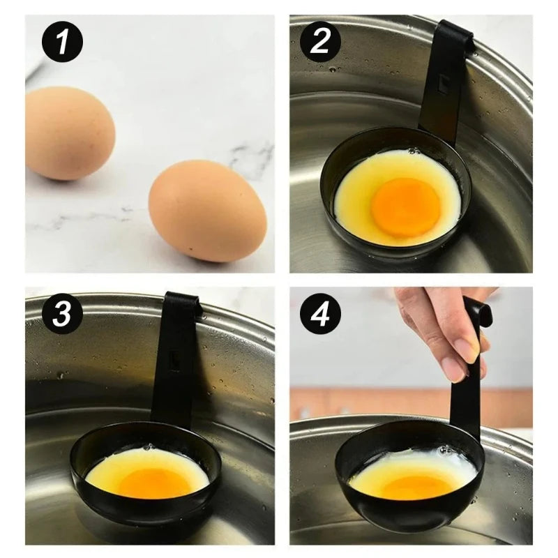 Hanging ear style water boiled and poached egg cooker for home use boiled egg for breakfast separated egg soup steamed egg spoon Peaceful Pleasures Health and Wellness