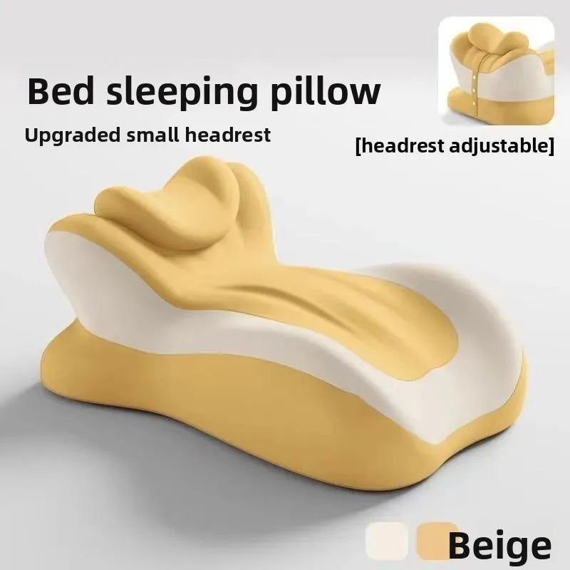 Large Memory Foam Pillow Ergonomic Support Neck Leg Rest Reading Phone Use Bed Sofa Wedge Shape Pain Relief Comfort Peaceful Pleasures Health and Wellness With pillow Yellow