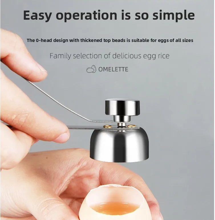 Stainless Steel Dual Head Egg Opener & Cutter Kitchen Tool