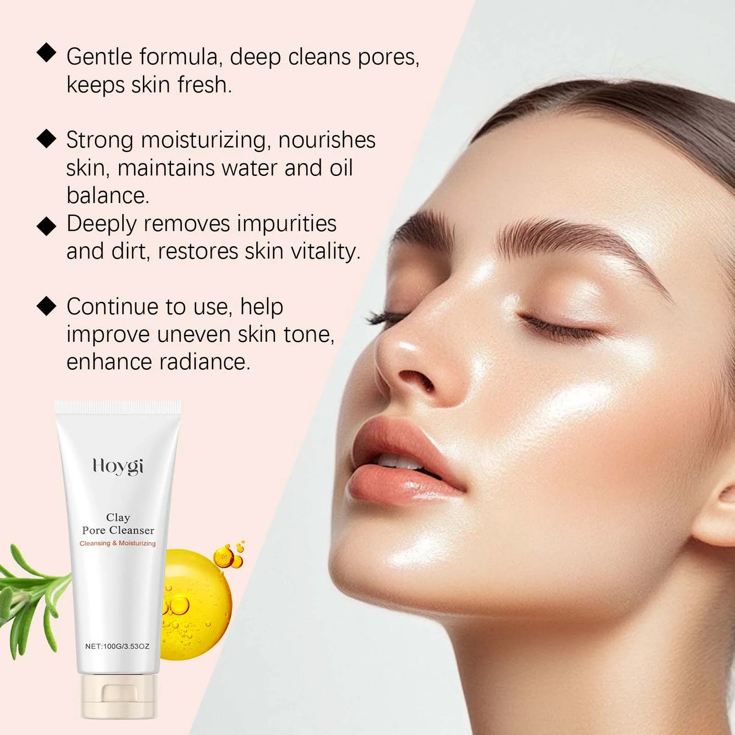 Pore Cleansing Face Wash – Kaolin, Oil Control & Brightening