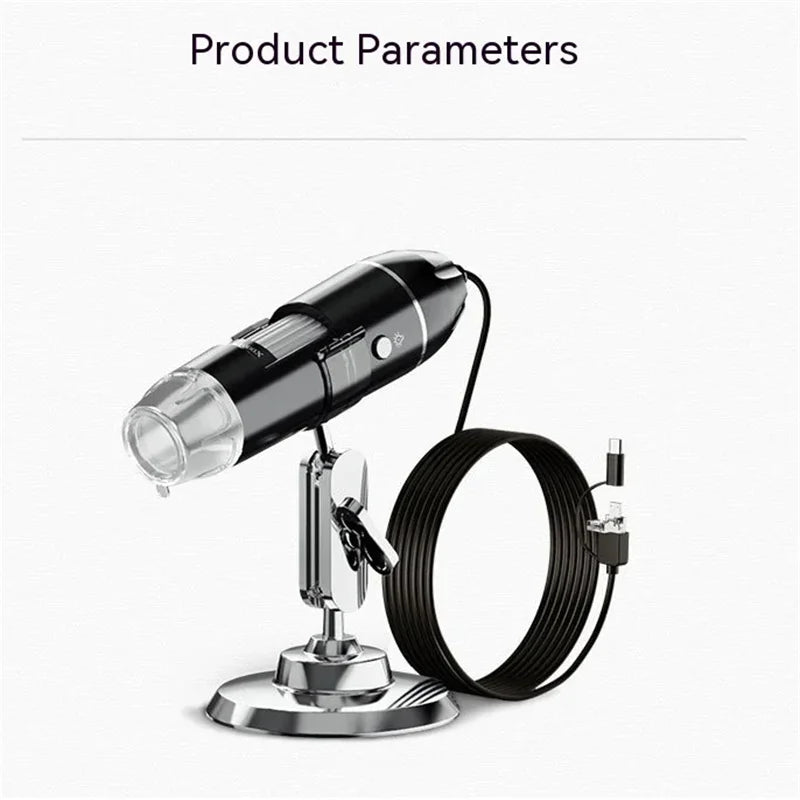 1600X Wifi Electronic Digital Usb Interface Electron Stereo Microscopes 8 Led Bracket for Android Ios Pc Three In One Portable Peaceful Pleasures Health and Wellness