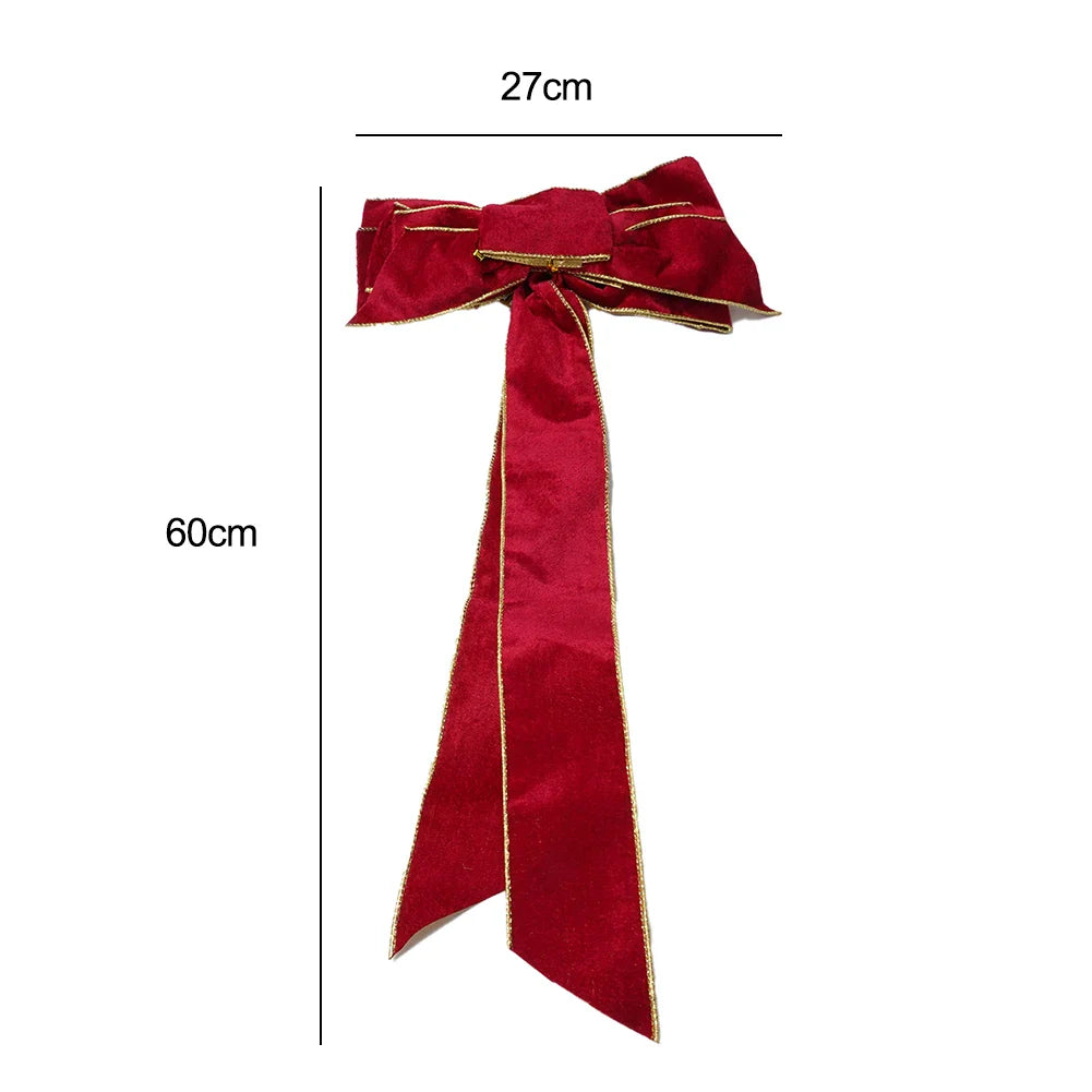 Christmas Flannelette Bow | Xmas Tree & Party Decor
