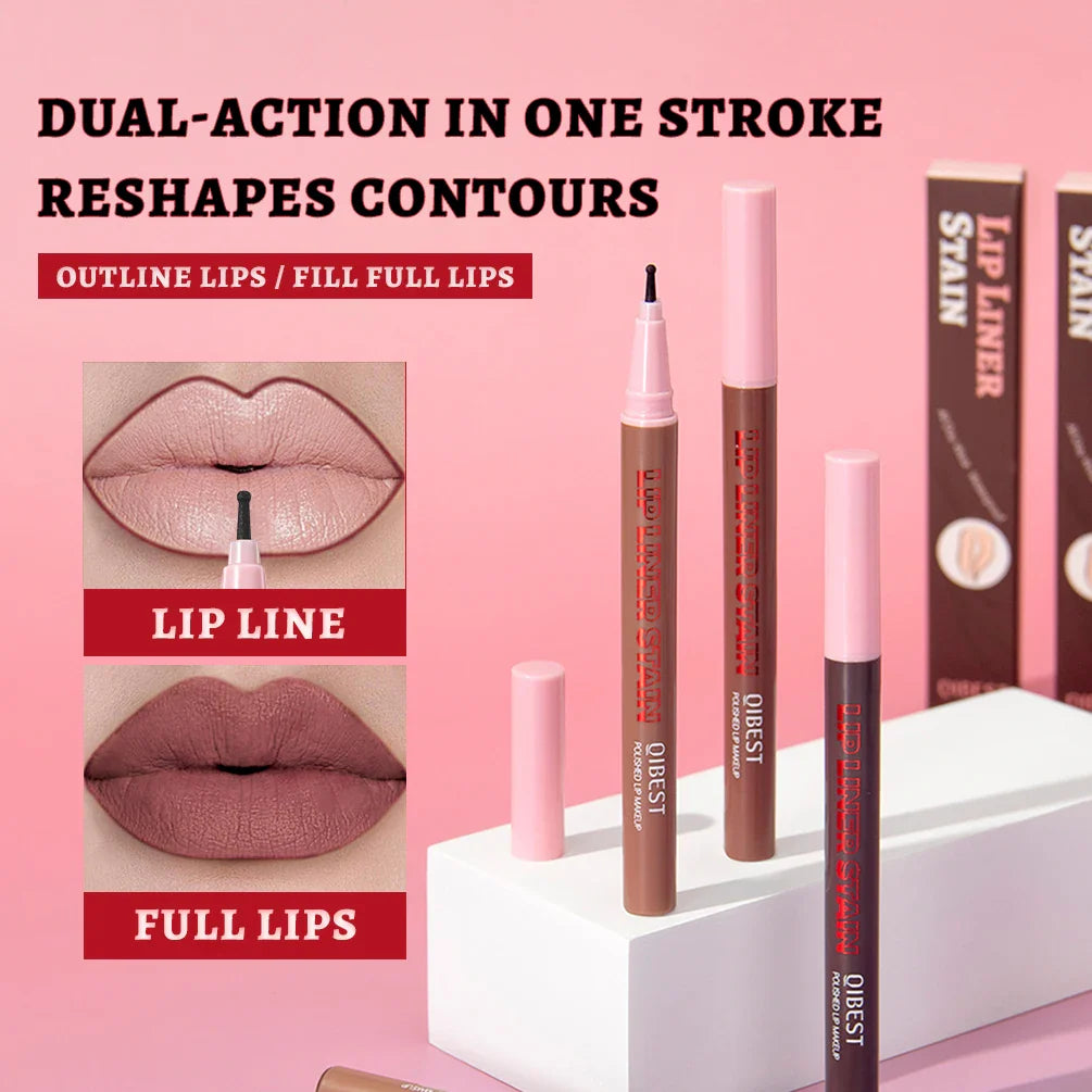 QiBest Matte Liquid Lip Liner Pen – Waterproof, Long-Lasting
