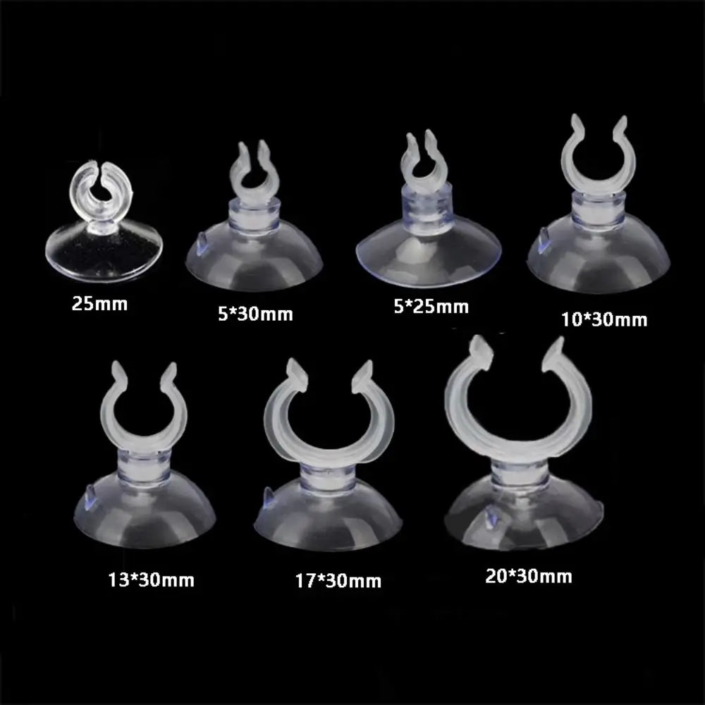 10-Pack Aquarium Suction Cups with Hook & Hose Clamp | Fish Tank