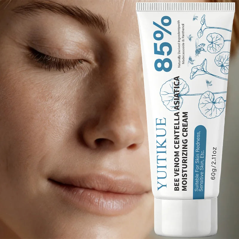 YUITIKUE Bee Venom Centella Asiatica Moisturizing Cream 60g 85% Natural Formula for Sensitive, Redness-Prone Skin Peaceful Pleasures Health and Wellness