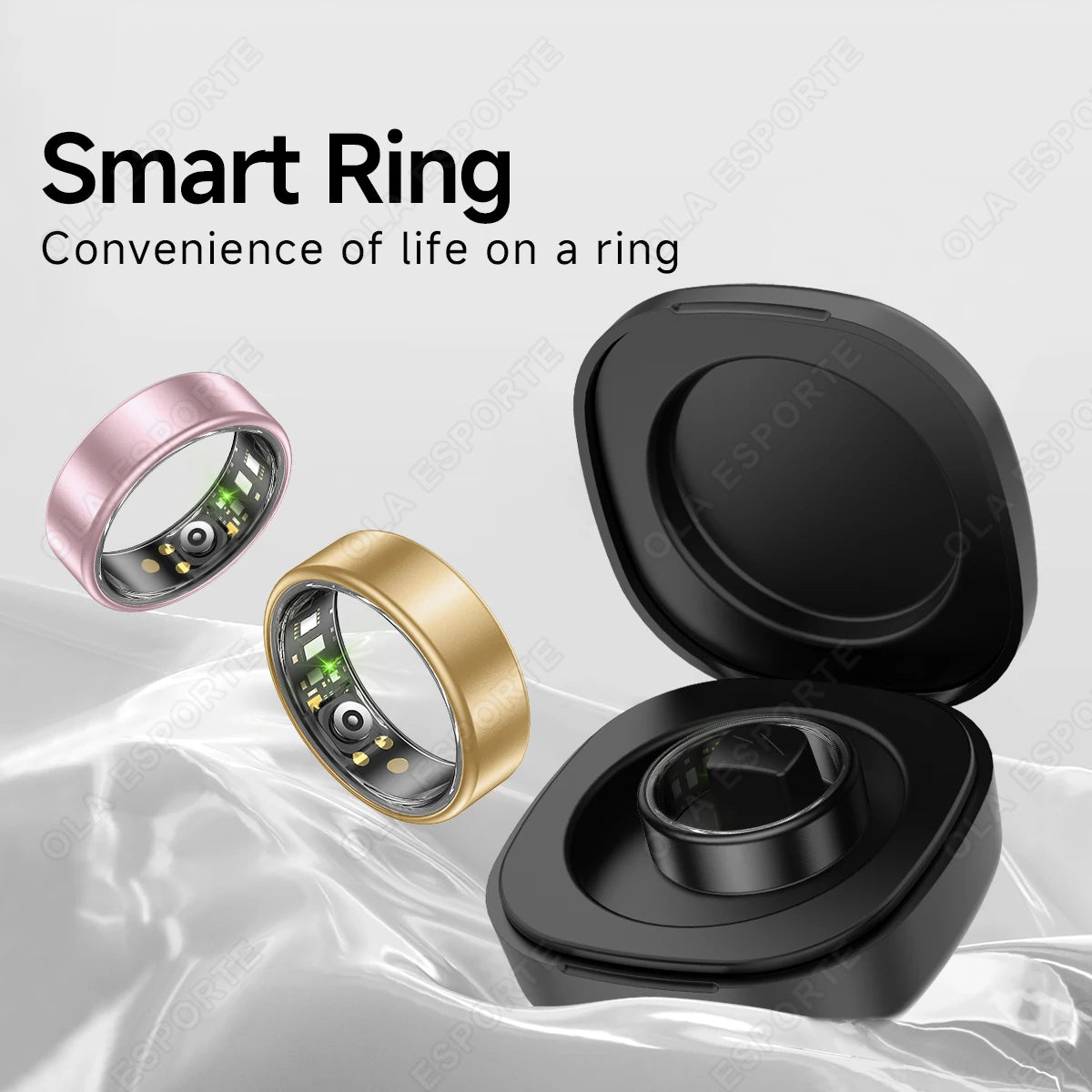 R10 Smart Ring with Charging Case for Men Women, Health and Sleep Monitor, 5ATM Waterproof, Multi-sport Mode, Smartring 2026 New Peaceful Pleasures Health and Wellness