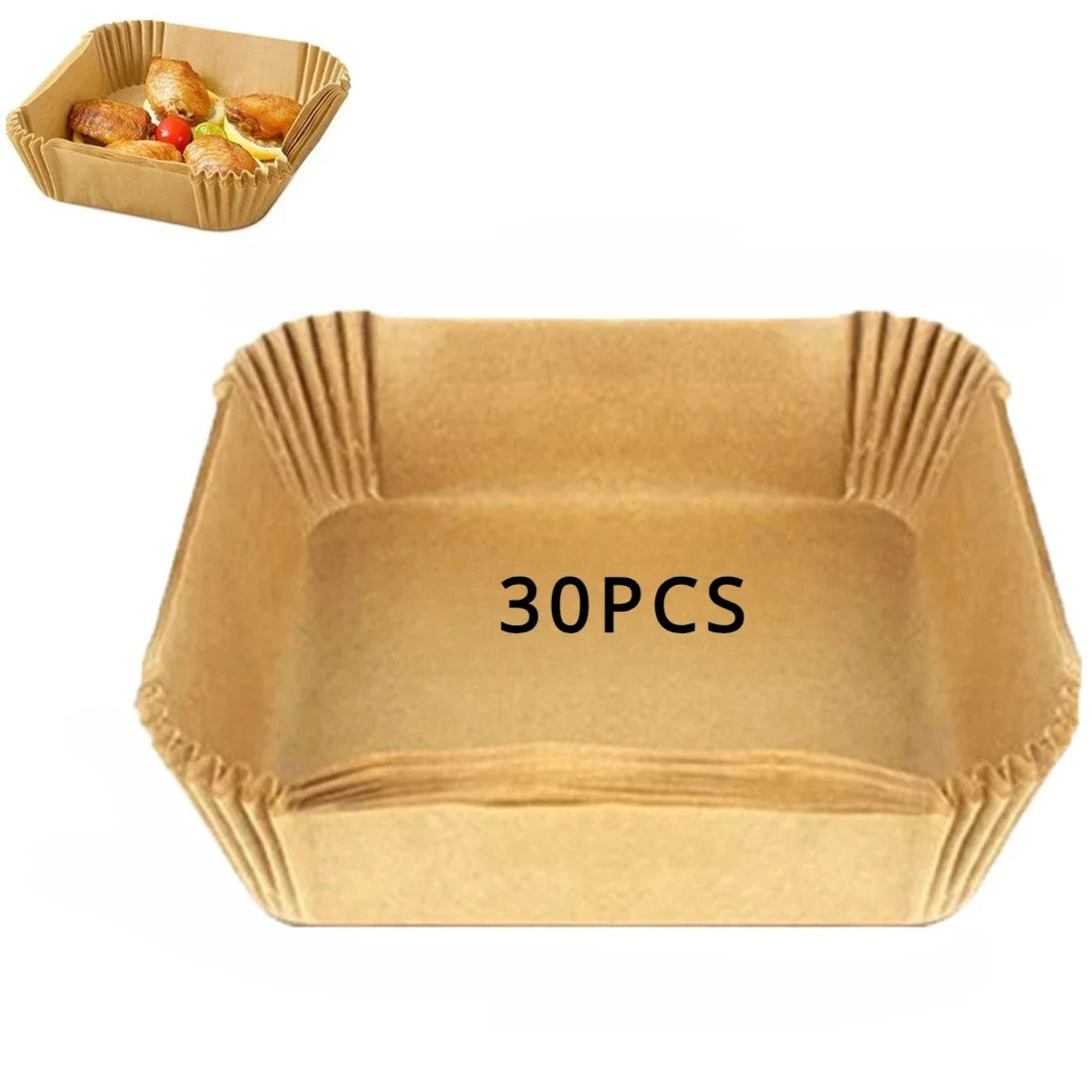 Air Fryer Parchment Paper Liners 30/50 Pcs | Non-Stick Baking Mats