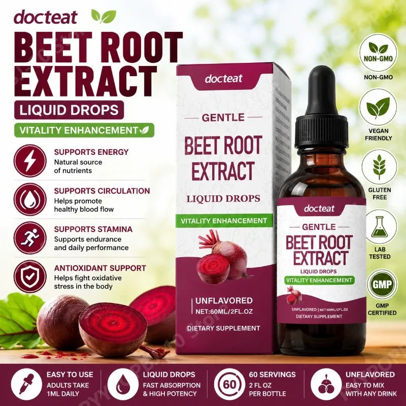 Docteat Beetroot Extract Liquid Drops Unflavored 60ml