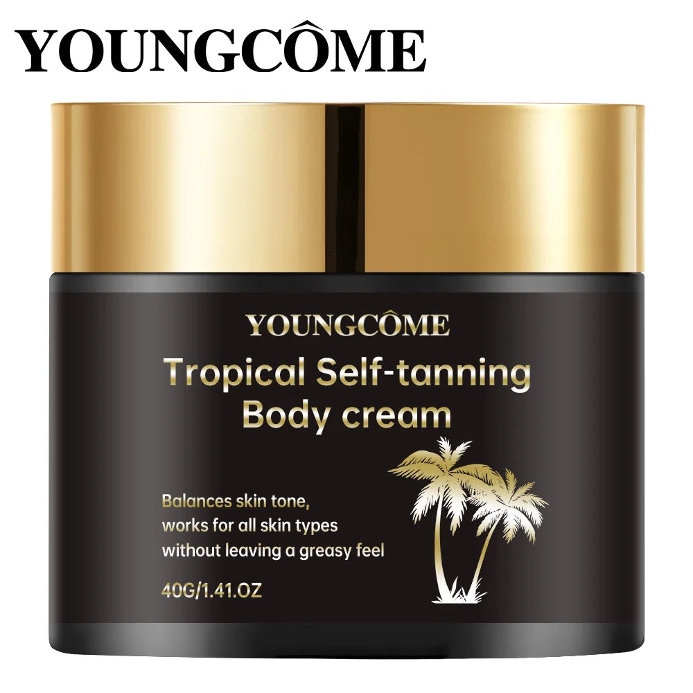  Body Tanning Cream Self Tanner Booster Brown Sun Bronzer Repair Nourishing Skin Coloring Sunless Lotion Peaceful Pleasures Health and Wellness