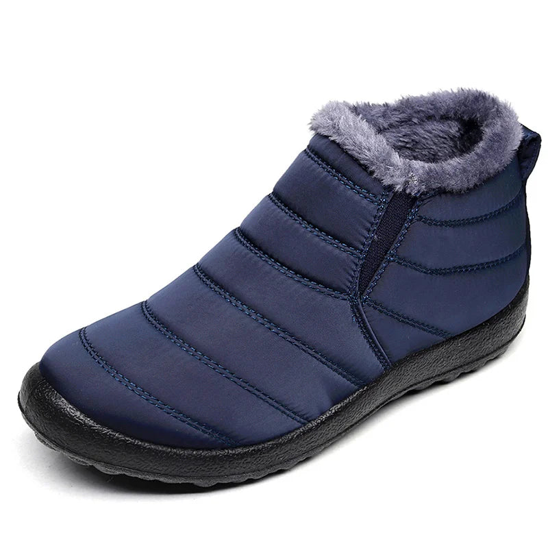 HAJINK Men's Slip-On Snow Boots – Waterproof Fur-Lined Winter