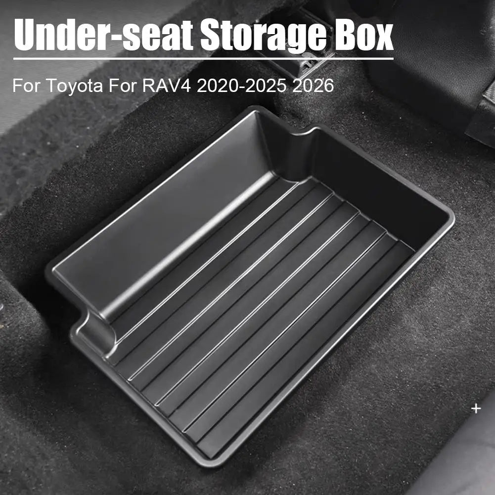 Car Under Seat Storage Box For Toyota For RAV4 2020-2025 2026 TPE Underseat Storage Box Organizer Trays Peaceful Pleasures Health and Wellness