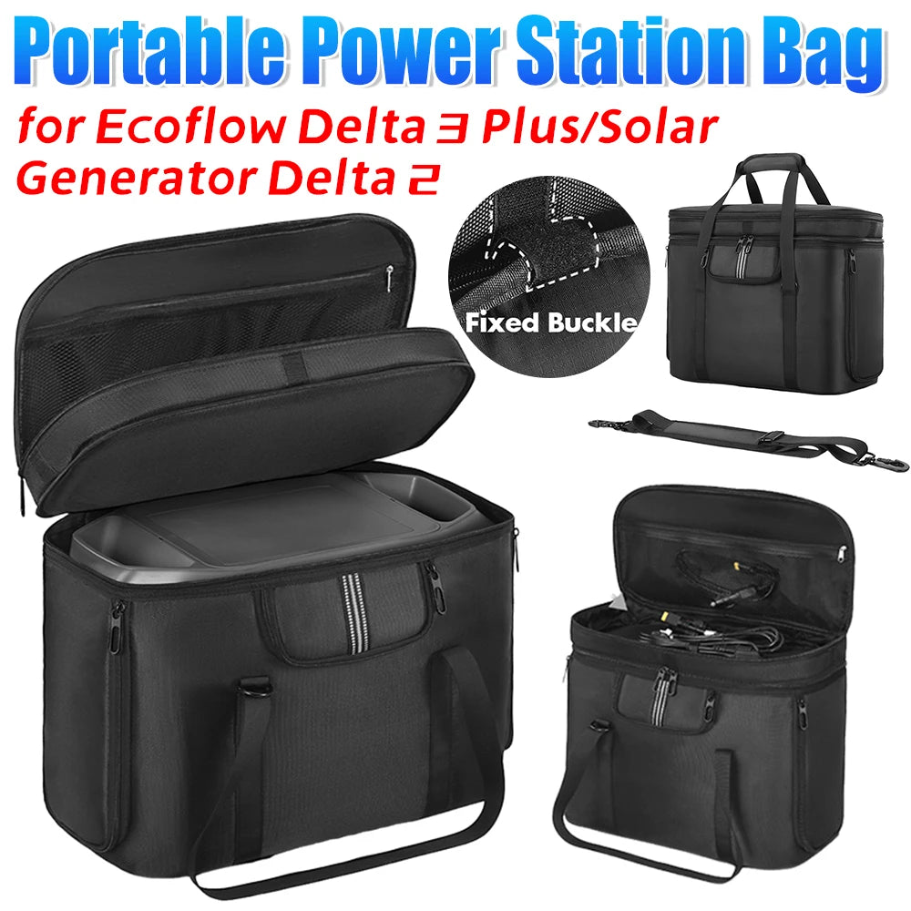 Carrying Case Portable Power Station Bag Waterproof Storage Case Anti-drop with Shoulder Strap & Handle for Ecoflow Delta 3 Plus Peaceful Pleasures Health and Wellness