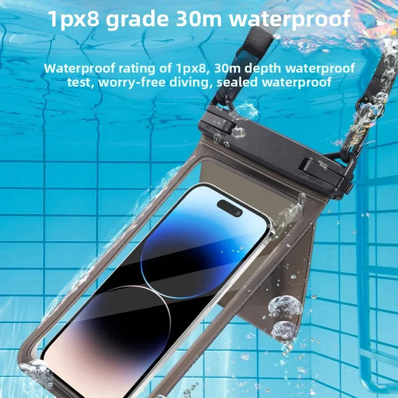 IPX8 waterproof phone pouch for swimming bag phone waterproof case mobile phone bag waterproof large waterproof case diving Peaceful Pleasures Health and Wellness