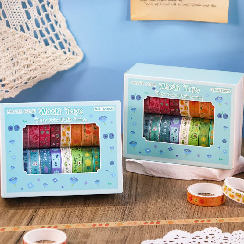 20 rolls Washi Tape Set Simple Thin Masking Tape For DIY Arts Crafts Gift Wrapping Journaling Scrapbooking Labeling Coding Deco Peaceful Pleasures Health and Wellness
