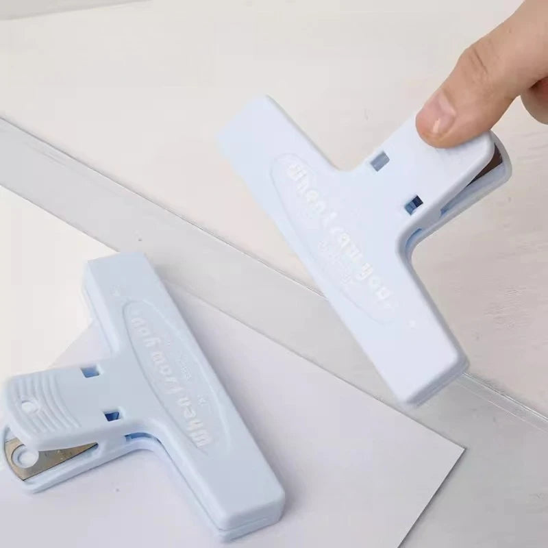 Ins Style High Aesthetic Retro Color Stationery Clip Non Magnetic High End Long Tail Clip Student Plastic Clip Letter Versatile Peaceful Pleasures Health and Wellness