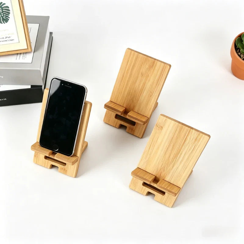 Universal Wooden Phone & Tablet Stand | Desk Holder Bracket
