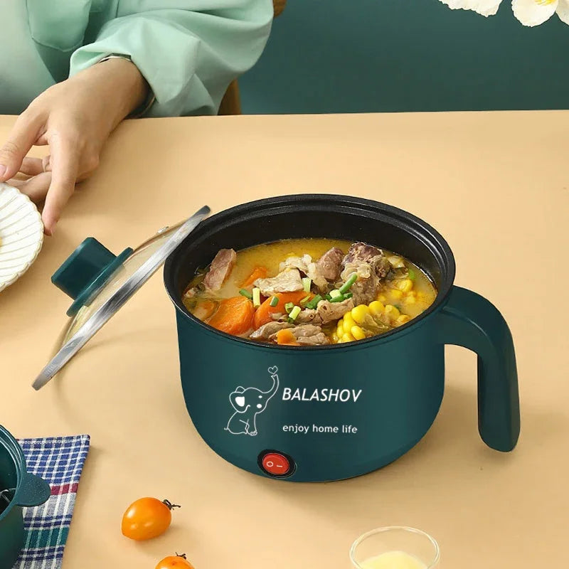 Mini Electric Non-Stick Hot Pot & Steamer 1.8L for 1-2 People