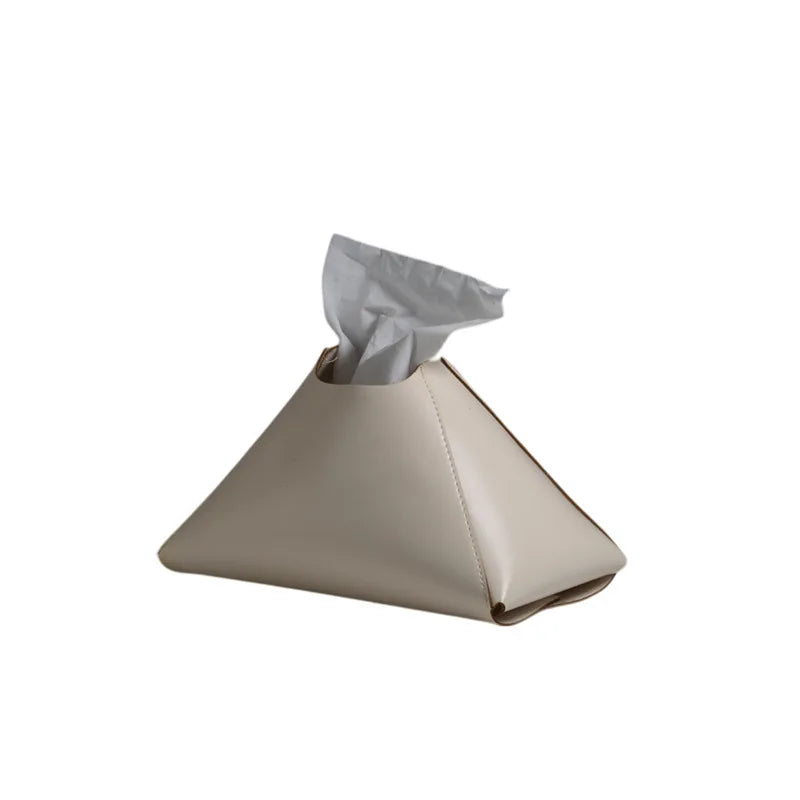 Nordic Leather Tissue Box Holder | Minimalist Desktop Dispenser