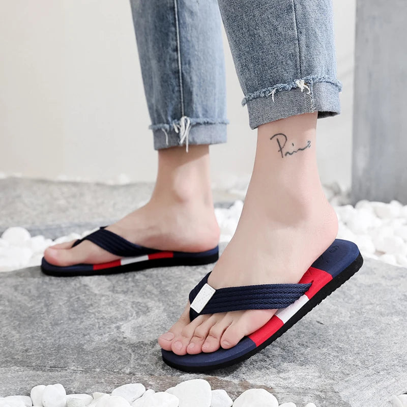 Men's Non-Slip Flip Flops Beach Sandals & House Slippers