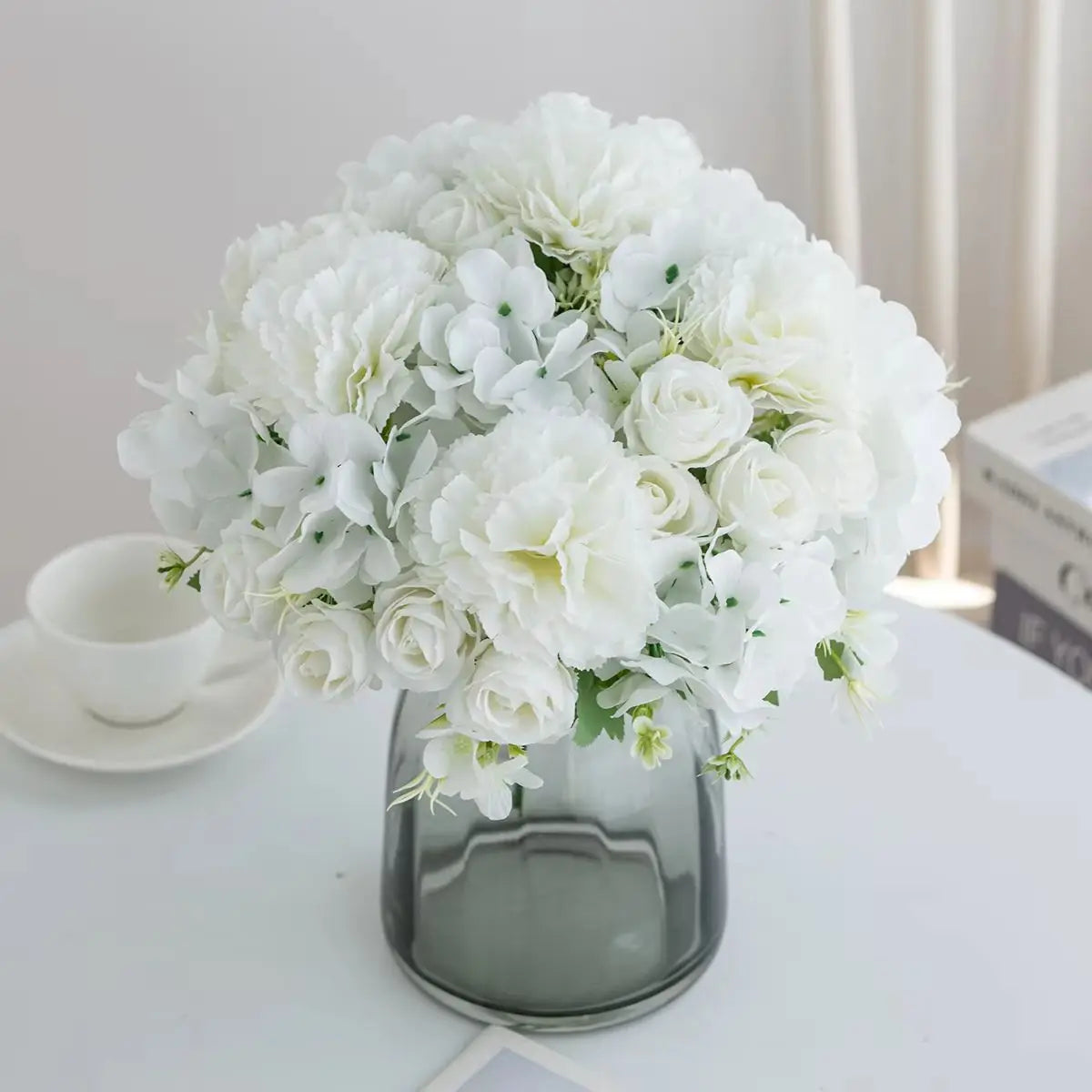 Artificial Silk Rose Carnation Bouquet | Wedding & Home Décor