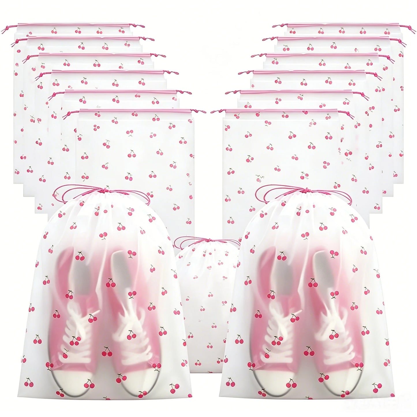 Clear Drawstring Shoe Bags for Travel – Large Organizer