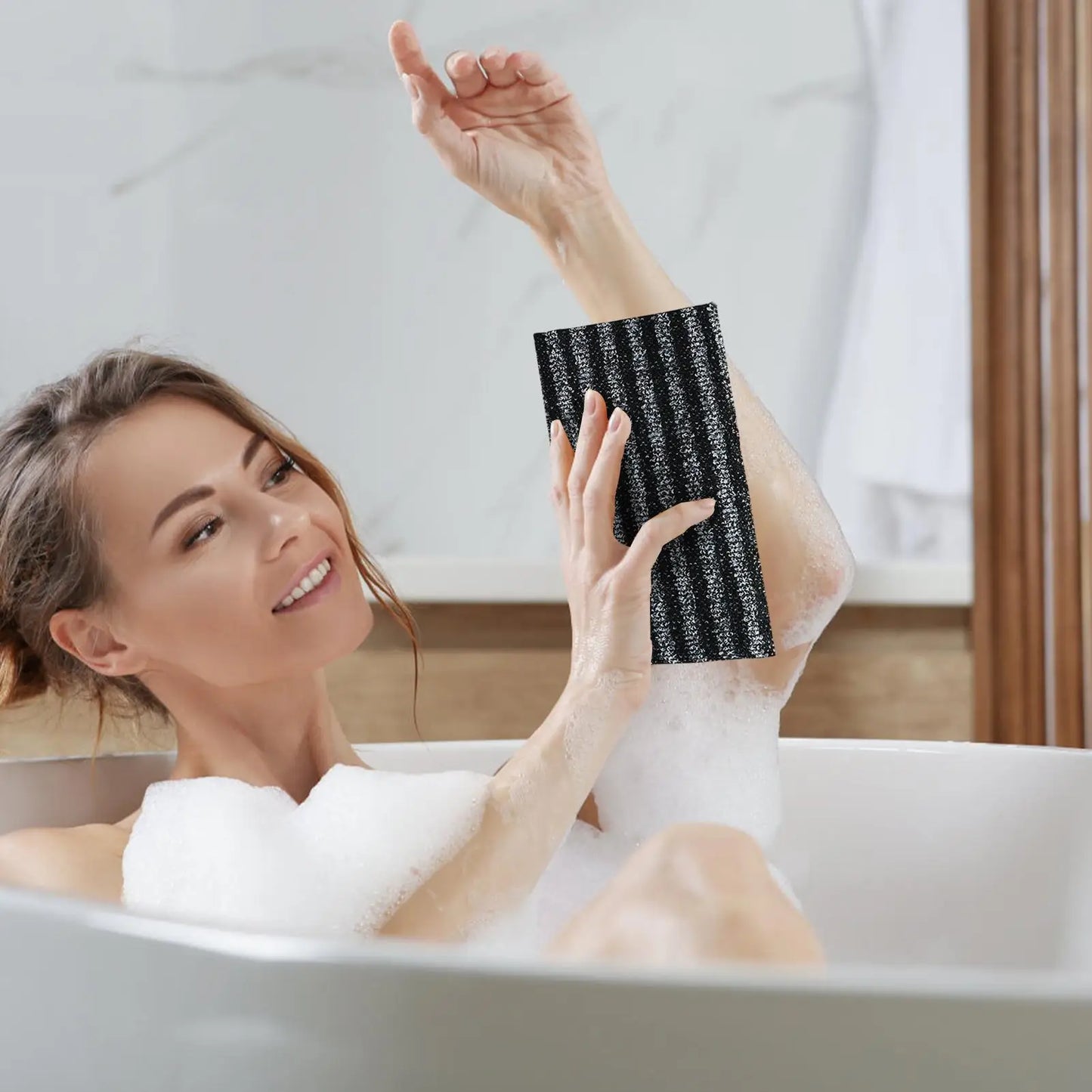 Body Exfoliator Towel Bath Body Back Wash Cloth Towel Bath Scrubber Exfoliating Scrub Shower Sponge Body Bathroom Accessories Peaceful Pleasures Health and Wellness
