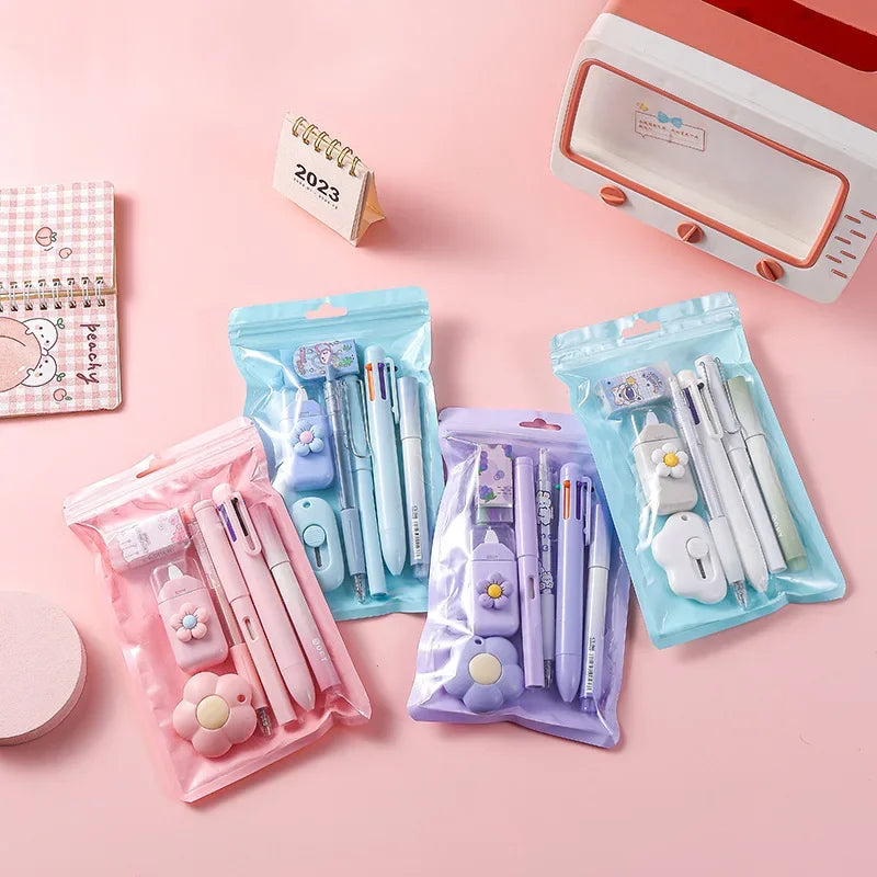 7-in-1 Kids Kawaii Stationery Set – Back to School Gift
