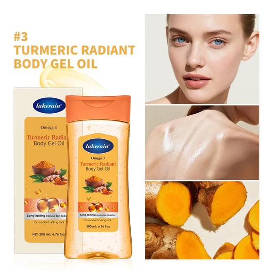 Turmeric Glow Body Oil 200ml – Vitamin B3, C & Omega-3 Brightening Body Oil Oasis Select 3Turmeric