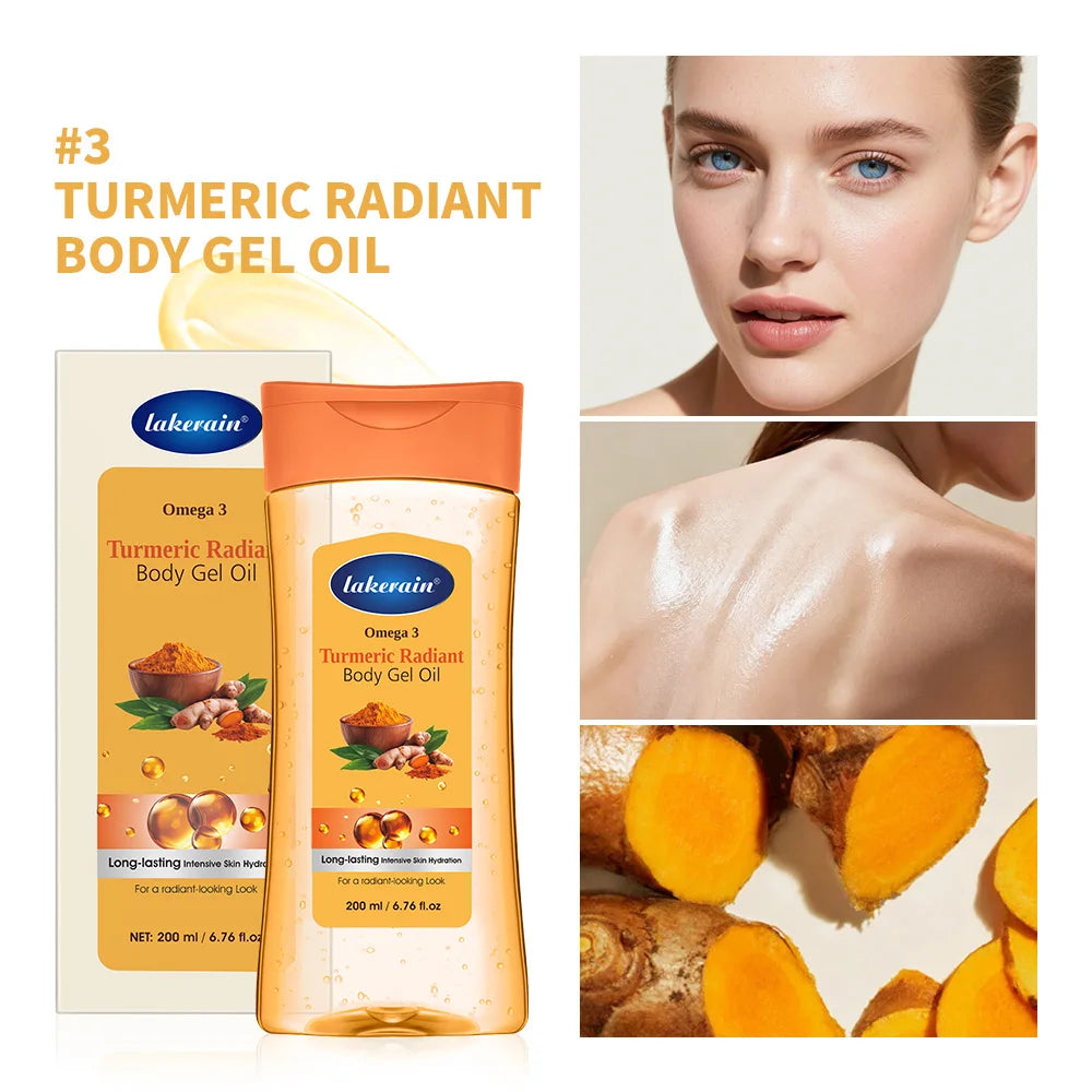 200ml Turmeric Glow Body Oil Omega-3 Vitamin B3 C Brightening Moisturizer Cocoa Oil Skin Care For Dry Body Skin Peaceful Pleasures Health and Wellness 3Turmeric