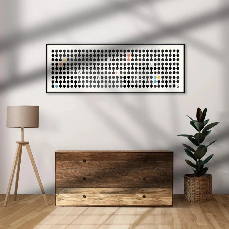 Modern Bauhaus Shapes Canvas Poster Art Print, Abstract Geometric Bauhaus Art, Unframed Wall Decor Art for Home Decoration Peaceful Pleasures Health and Wellness
