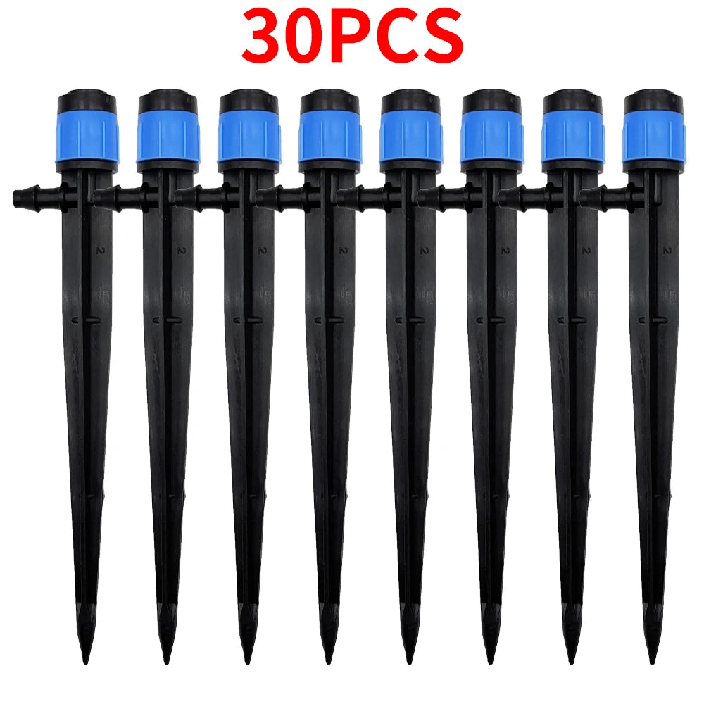 30pcs Adjustable 360° Sprinkler Nozzles for Garden and Greenhouse Watering - 4/7mm Hose Connectors and Accessories Peaceful Pleasures Health and Wellness 30Pcs