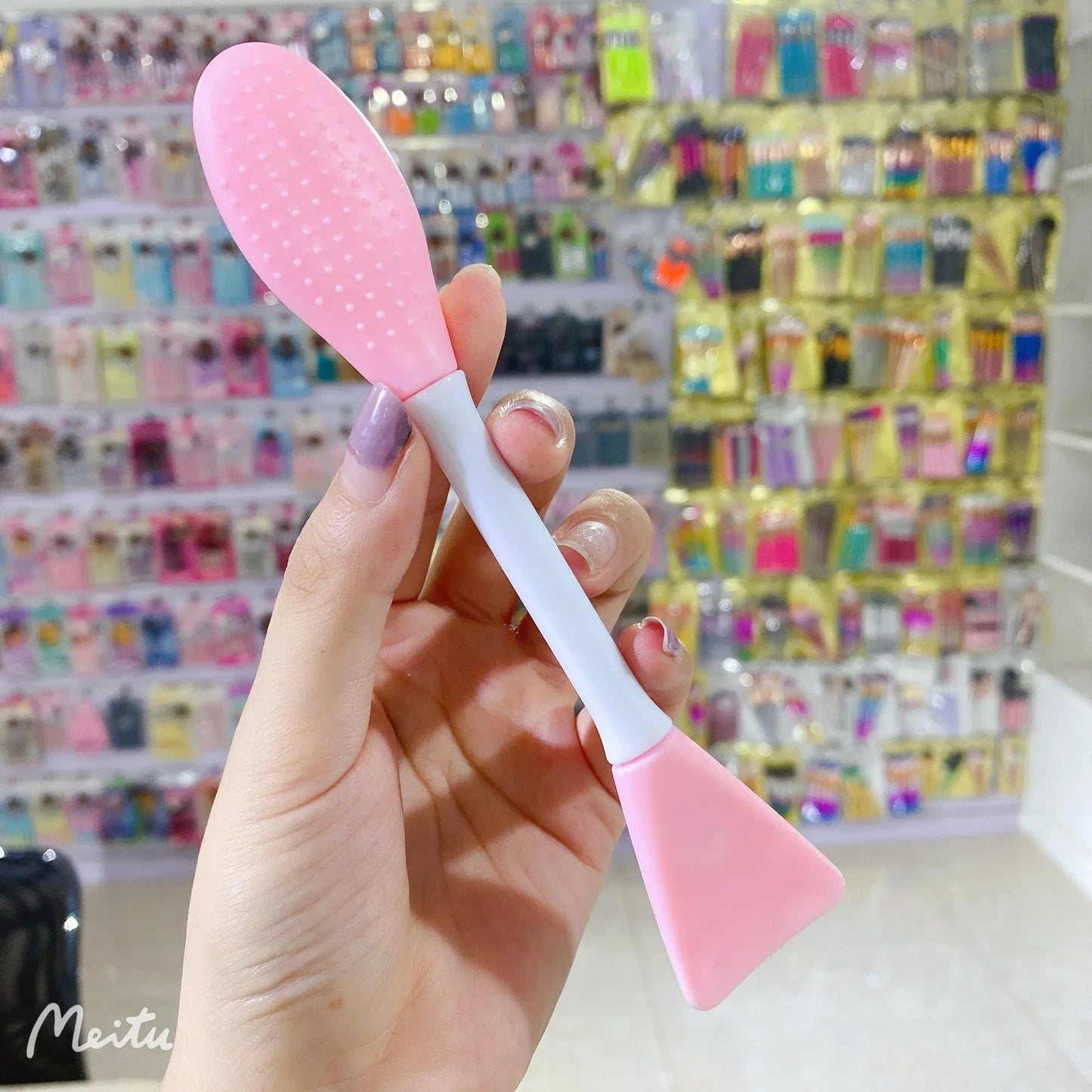 Double Ended Silicone Face Mask and Clay Mask Applicator for Facial Peaceful Pleasures Health and Wellness China Mainland BJ22-0007-pink4