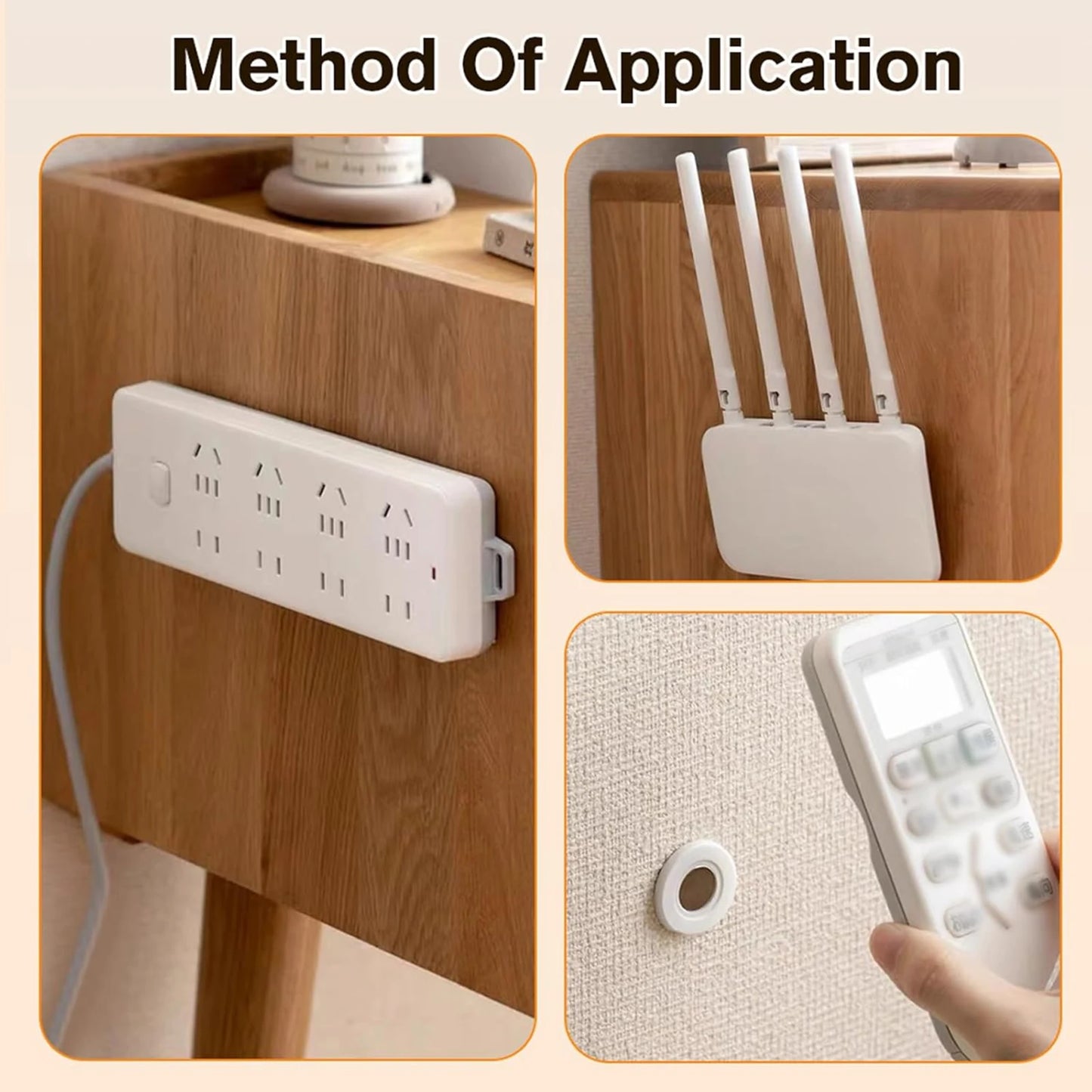 Magnetic Remote Control Holder Strong Magnet Self Adhesive Hook Space Saving Hanger for Home Office Storage Arrange Organization Peaceful Pleasures Health and Wellness