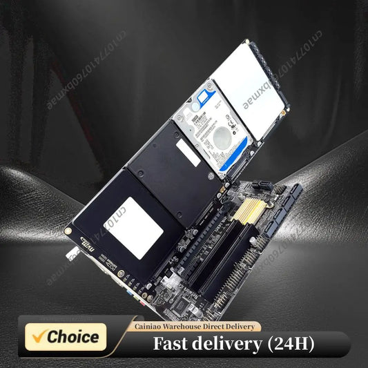 4-Port PCI-E 4.0 16X 2.5Inch SATA Adapter Card Motherboard Support PCIe X4x4x4x4 Bifurcation U.2 To PCIe Card for PC Peaceful Pleasures Health and Wellness