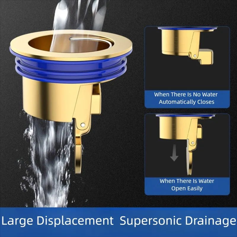 Toilet Shower Copper Floor Drain Core Anti Odor and Insect Repellent Device Springboard Self Sealing Core Bathroom Accessories Peaceful Pleasures Health and Wellness