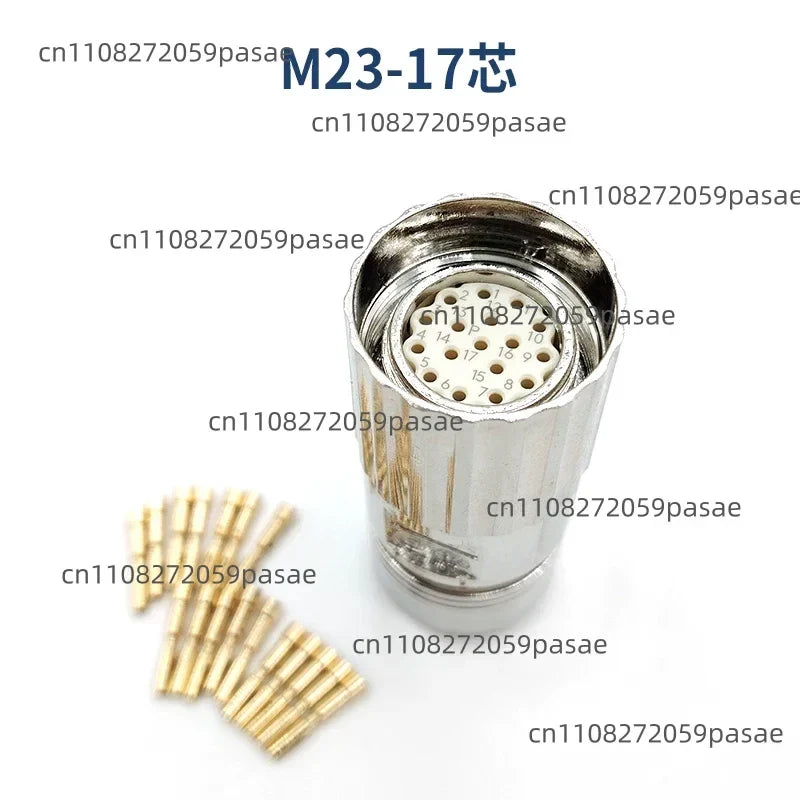 M23 17-Pin Circular Connector Plug or Socket – Internal/External