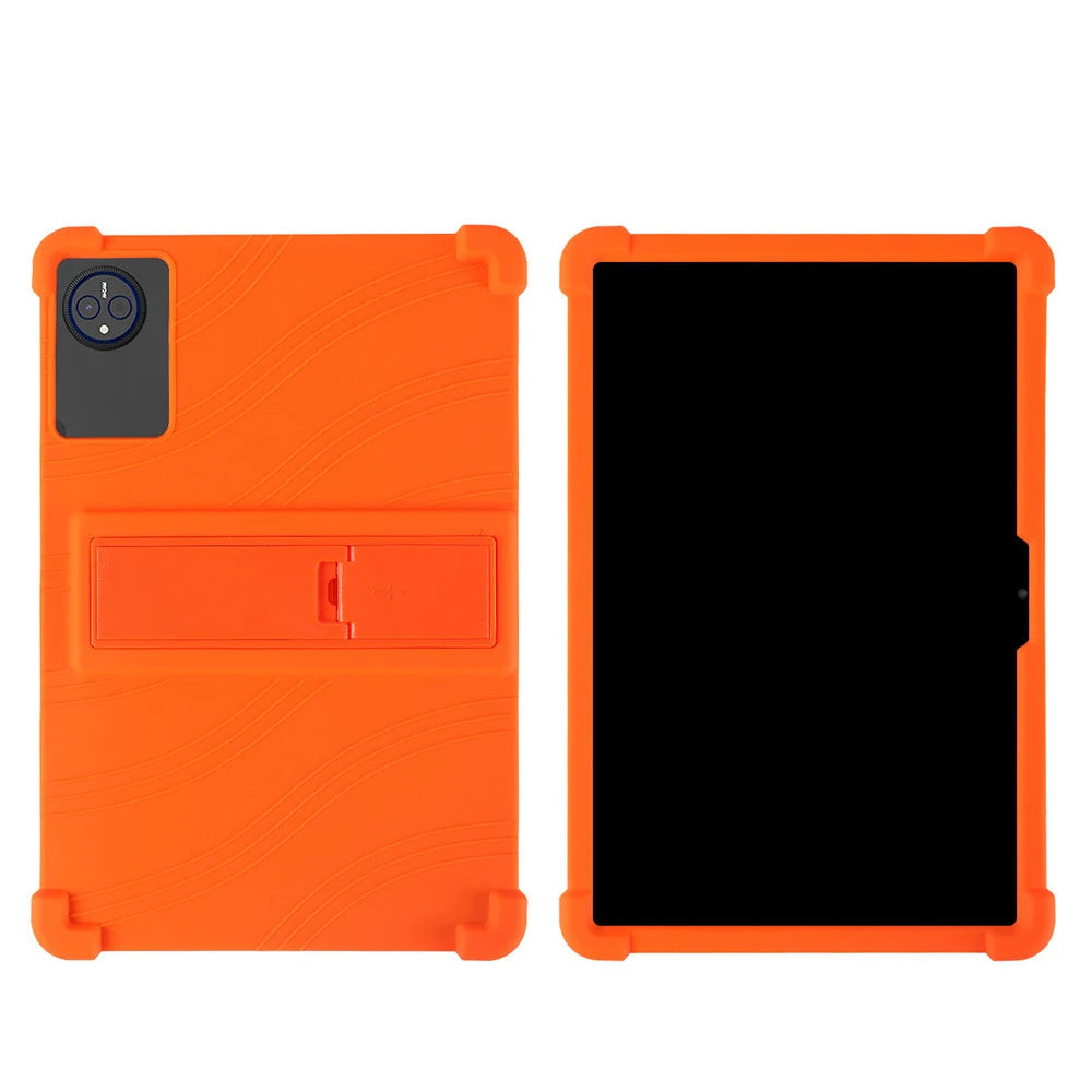 For HEADWOLF WPad7 Tablet Model Case Shockproof Cover 10.95 Inch Soft All-Inclusive Drop-Proof Protective Case Peaceful Pleasures Health and Wellness Orange