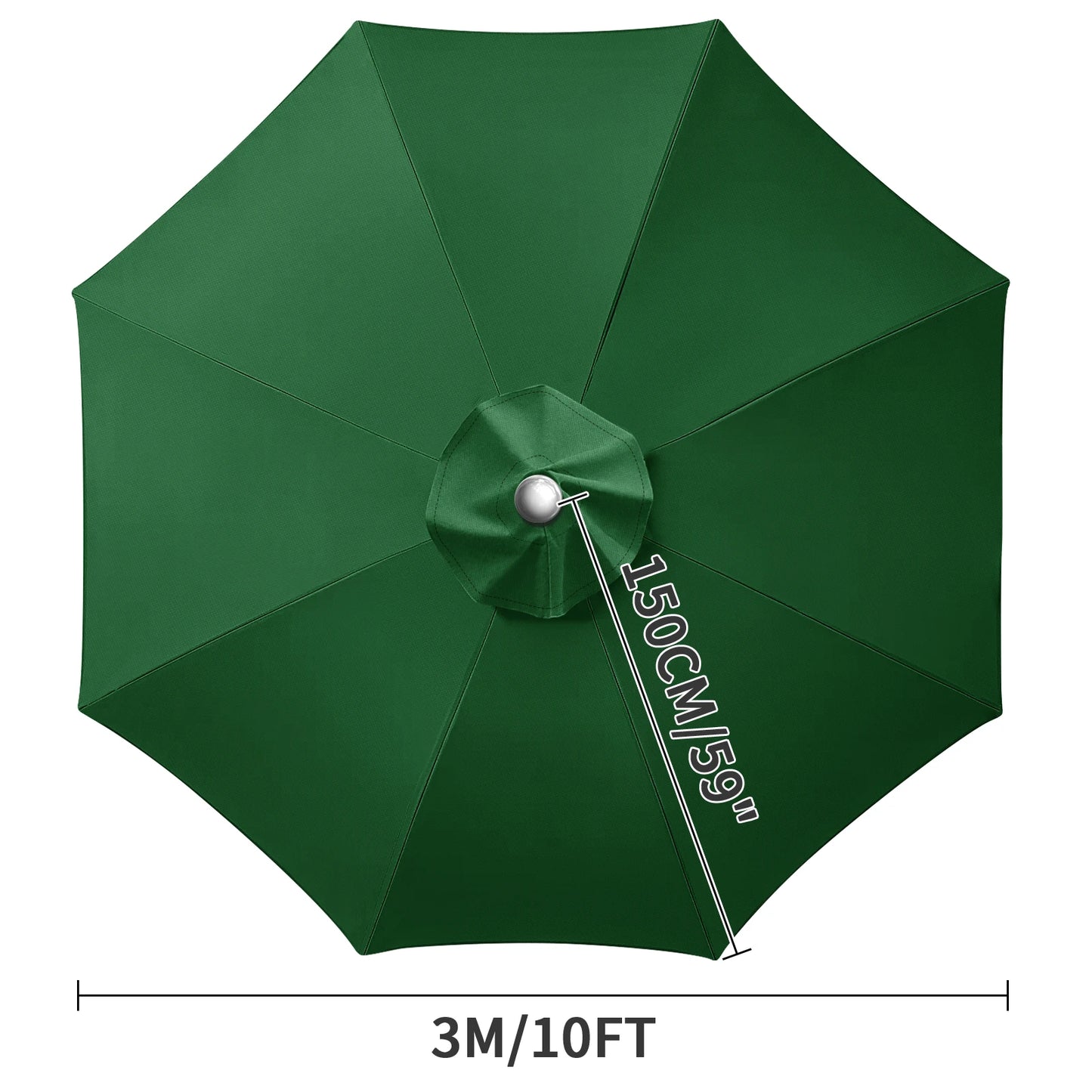Waterproof Patio Umbrella Replacement Canopy 6 & 8 Rib