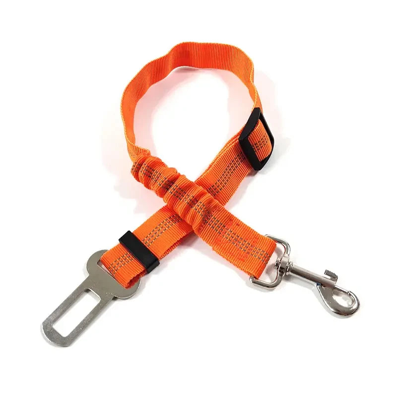 Reflective Dog Seat Belt – Adjustable Nylon Bungee Car Harness