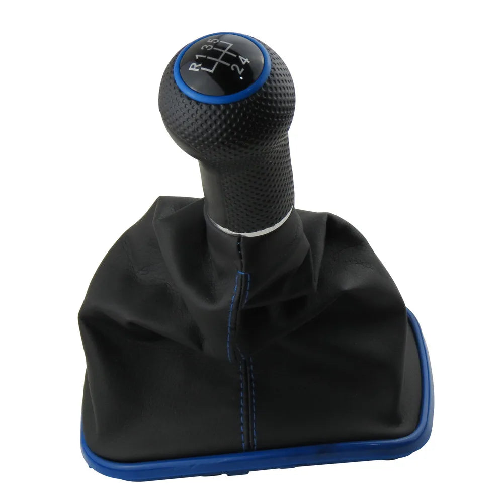 5/6 Speed Gear Shift Knob For Volkswagen VW MK4 Golf 4 IV GTI R32 1999-2005 Jetta Bora 1999-2004 Blue Frame Gaitor Boot Peaceful Pleasures Health and Wellness