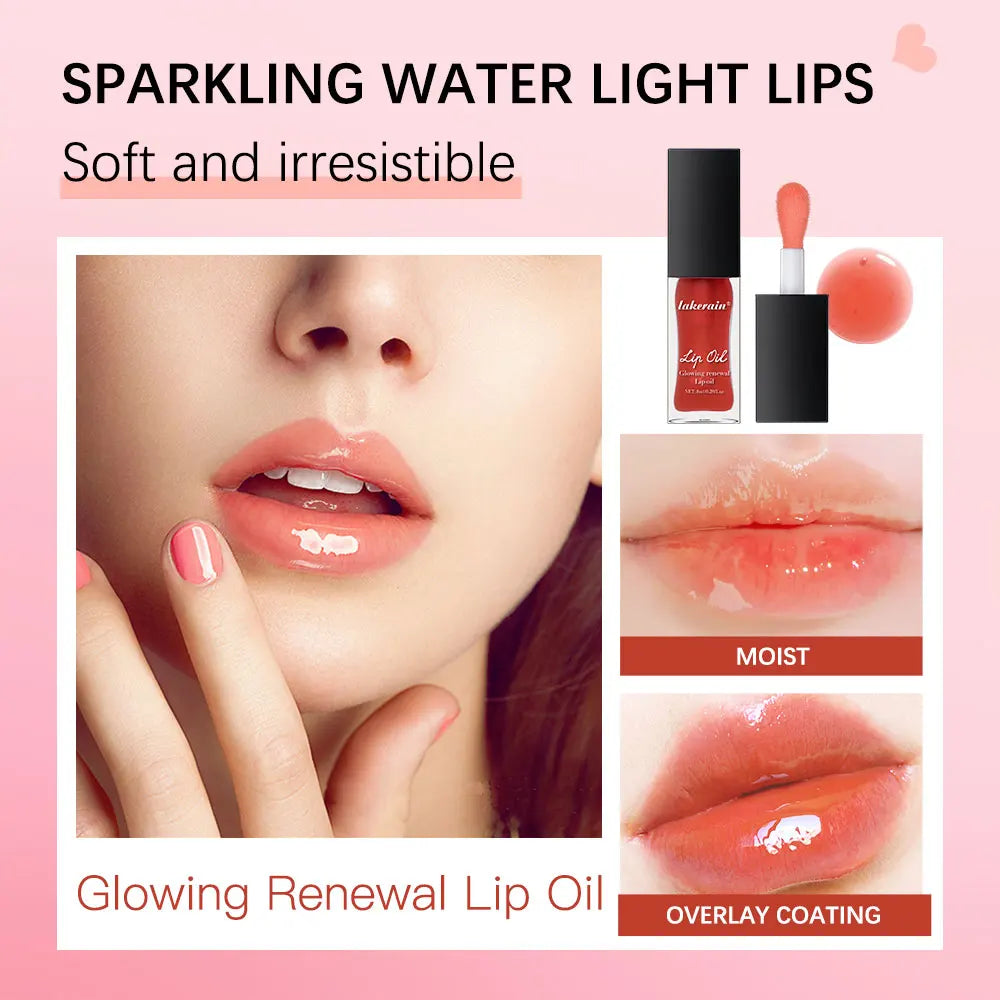 Glowing Lip Oil Moisturizing Gloss Care Of The Lips Benetitnt For Lips Plumping Nourishing Jelly Liquid Pink Plumping Gloss Oil Peaceful Pleasures Health and Wellness