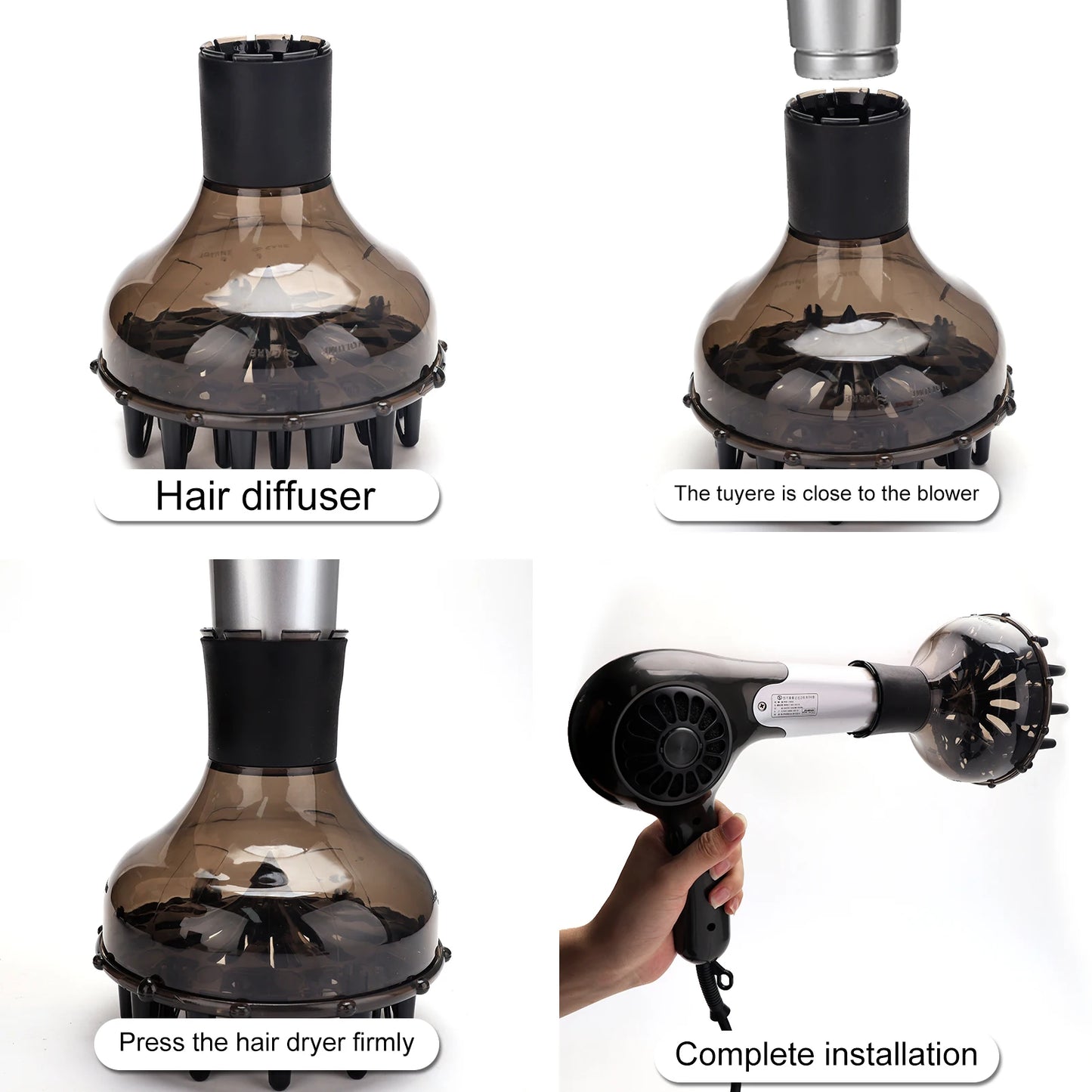 Salon Barber Hairdryer Diffuser Cover Temperature Resistant Silica Hairdressing Curly Styling Hair Care Accessories Supplies Peaceful Pleasures Health and Wellness