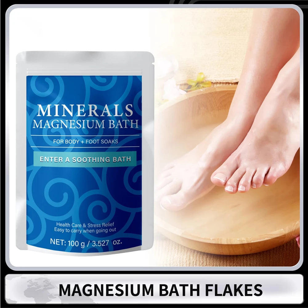 Magnesium Bath for Deeper Relaxation & Comfort, Organic Bath Salts for Unisex, Soothing Mineral Soak,Relieve Fatigue,100g Peaceful Pleasures Health and Wellness
