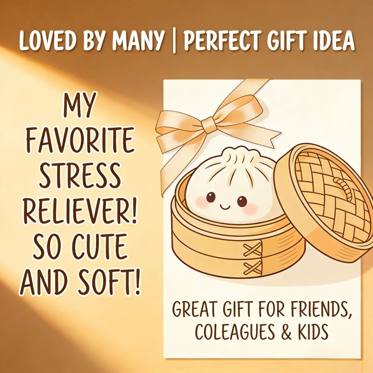 Kawaii Dumpling Squishy Toy – Slow Rising Squeeze Desk Decor