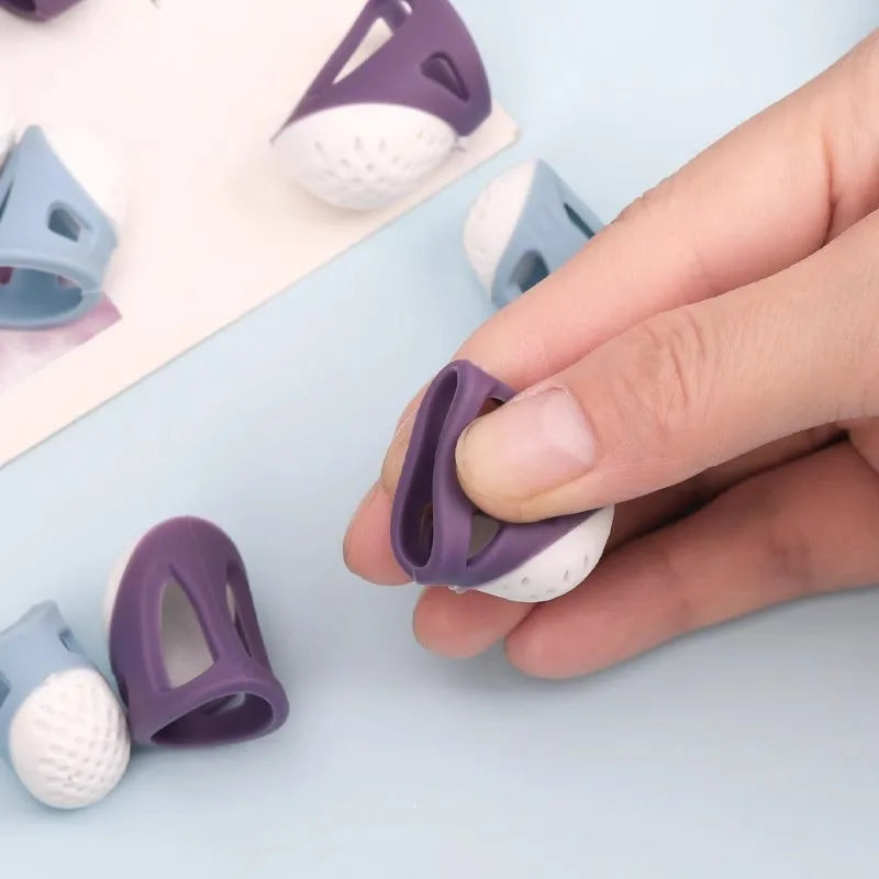 Silicone Finger Thimbles Anti-Slip Reusable Fingertip Covers 10pc