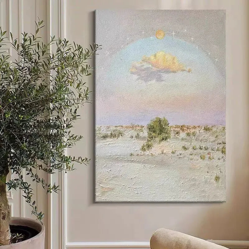 Unique Design Gift Beautiful Pictures For Children Room Hand Painted Oil Painting On Canvas Colorful Mural For Living Room Porch Peaceful Pleasures Health and Wellness