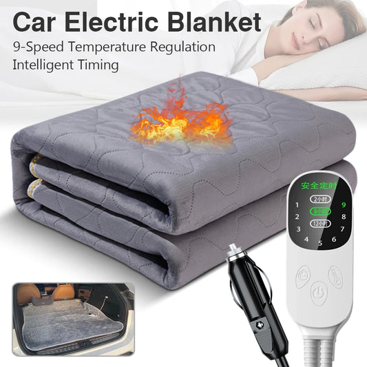 12V Cars Electric Blanket Heating Level Heated Travel Blanket for Car Outdoor Traveling Camping Pad 70x180cm/120x150cm/50x150cm Peaceful Pleasures Health and Wellness