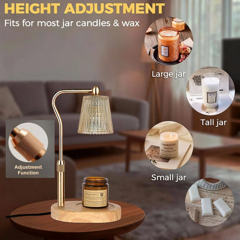 35W Dimmable Candle Warmer Lamp | Adjustable Height & Gift