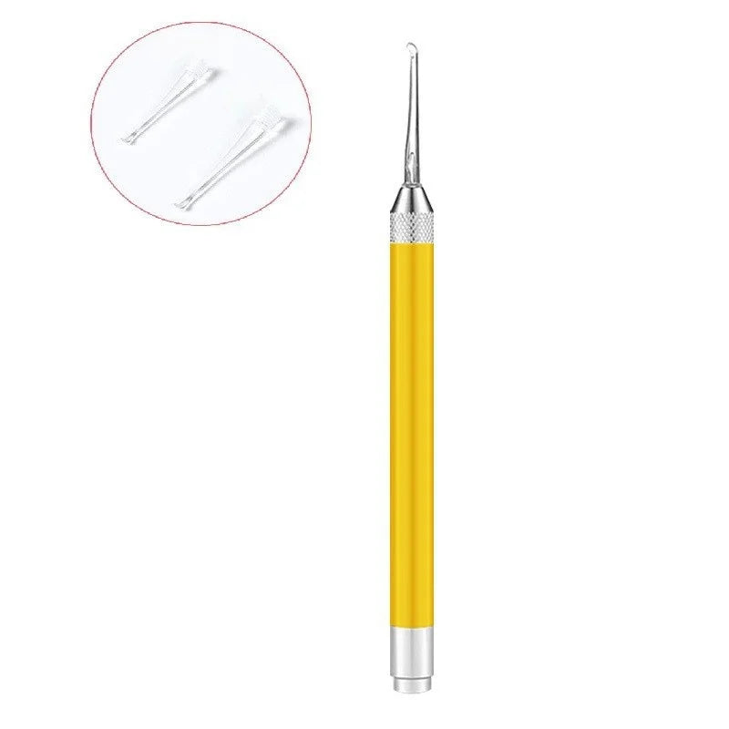 Luminous Ear Scoop, Stainless Steel Ear Scoop with Light, Luminous Ear Cleaner, Visual Ear Picking Tool Peaceful Pleasures Health and Wellness yellow