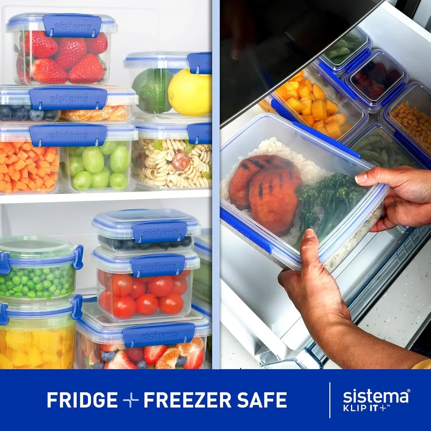 5L Airtight Stackable Food Storage Container, BPA-Free with Blue Clips, Clear Design Peaceful Pleasures Health and Wellness